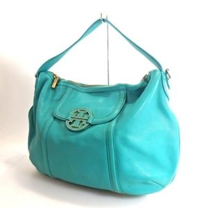 Tory Burch Turquoise Amanda Hobo Purse